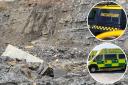 Two people were trapped in mud in seperate incidents in Lyme Regis and Charmouth yesterday