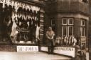 12.George Restorick, the Charmouth village Butcher has his Christmas display of poultry and game ready for eager buyers. You would have to look hard to find this today as when Morgan's the newsagents was extended it took in the former butchers in the 