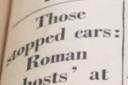 ALIENS, SCIENCE OR ROMANS: In 1968 an incident including 3 cars on a road near Eggardon Hill left people questing what was the cause, image from one of the stories printed at the time, published on September, 20 1968
