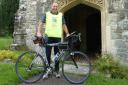 Peter Williams at Silton ready for the Ride + Stride Picture: Dorset Historic Churches Trust