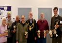 Bridport and District Garden Club Spring Show 2022 - some of the winners with Mayor Ian Bark Picture: Bridport and District Garden Club
