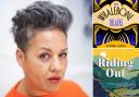 Writer Kit de Waal with the covers of Riding Out by Simon Parker and The Whalebone Theatre by Joanna Quinn, all of whom will be at the festival 
Pictures: Bridport Literature Festival