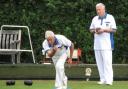 Bridport Bowls Club's Chris Thorne and Ben Jones in the handicapped singles final Picture: JIM GREENFIELD