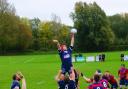 Will Murley leaps highest at a Bridport line-out during the win over Lytchett