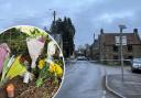 Flowers have been left at the scene of the fatal crash