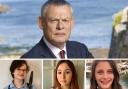 Top, Martin Clunes and, below, young musicians due to perform in the Dorchester concert