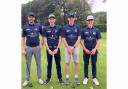 Jake Richards, George Richards, Jake Collier and Will Richards walked almost 25 miles while playing four rounds of golf for charity
