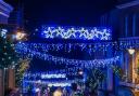 Lyme Regis dazzles in blue as Christmas lights are switched on