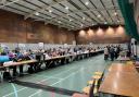 Counting has begun in the main hall at Redlands Sports Centre