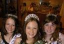 CROWNING GLORY: Carnival princess Fern Biss with attendants Danielle Lewis and Gemma Nokes