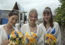 ROYAL SMILES: Bridport's 2007 senior carnival royalty, attendants Danielle Lewis, left, and Gemma Nokes and Princess Fern Biss, centre.