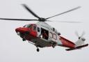 The coastguard rescue helicopter