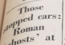 ALIENS, SCIENCE OR ROMANS: In 1968 an incident including 3 cars on a road near Eggardon Hill left people questing what was the cause, image from one of the stories printed at the time, published on September, 20 1968
