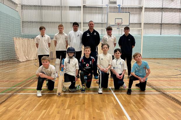 Beaminster Cricket Club Youth Academy with Coach and Chairman Ross Baker