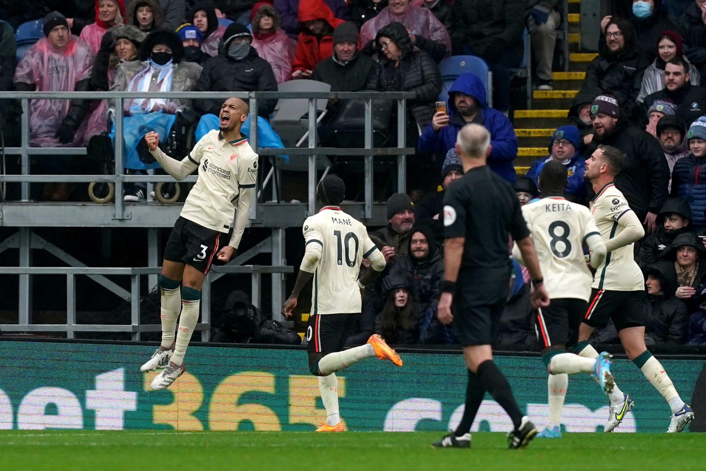 Fabinho strike helps Liverpool grind out victory over Burnley - Vimarsana News