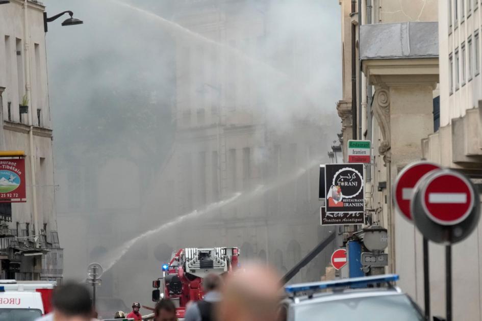 More than 20 injured as explosion in Paris sparks fire