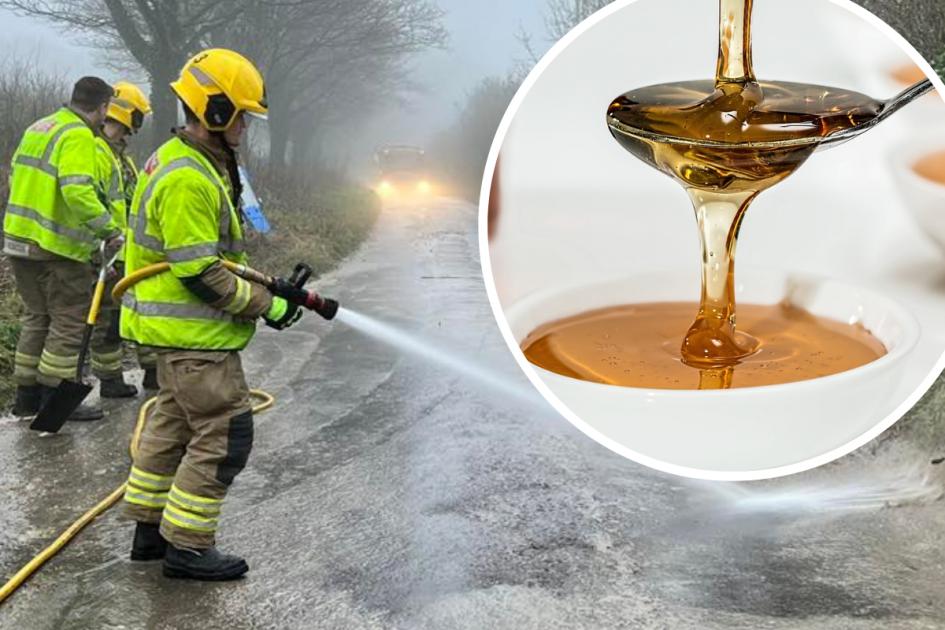 Road closed after golden syrup spillage near Litton Cheney | Bridport and Lyme Regis News 