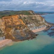 Cliff fall between Seatown and Eype Beach last week Picture: James Loveridge Photography