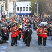A previous Remembrance parade in Bridport