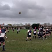 Bridport attack from a line-out during their 38-0 loss at Wimborne Seconds 	           Picture: BRIDPORT RFC