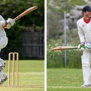 Kieron Womble, left, and Rob Townley combined for a heroic last-wicket stand Pictures: BRIAN ROSSITER & IAN MIDDLEBROOK