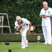 Bridport Bowls Club's Chris Thorne and Ben Jones in the handicapped singles final Picture: JIM GREENFIELD