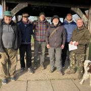 Cllr Ian Bark joined the Men's Walking Group for their first walk along West Bay