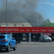 The fire took hold of a unit at Bridport Self Storage on Friday afternoon