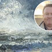 The power of the sea (painting) Richard Corbett (Inset)