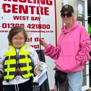 Aliska Andrews, left, won the Bridport Carnival Crabbing competition, with Alexa Clarke the over-16 winner