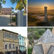 Belmont House, Hardy Monument, Bridport's LSI and the Weld Chapel in Chideock
