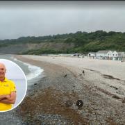 Monmouth Beach, Lyme Regis | Insert: RNLI lifeguard Malcolm Greenslade