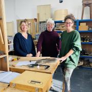 Blessed with bursaries - Jill Booth, Wendy Stephenson and Janie Harper are already using bursary funding to study under expert tutors on the BBA’s full time 12-week furniture course.