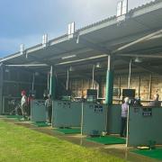 Golfers test out the brand-new Toptracer range at Bridport & West Dorset Golf Club