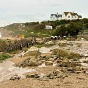 The destruction at Hive Beach caused by Storm Ciaran