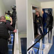 Police raided a house in Bridport and two people were arrested on suspicion of drug offences