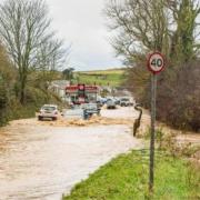 Flooding affected the road to the Texaco garage back in December