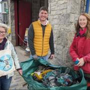 Edward Morello, Lib Dem Parliamentary candidate for West Dorset, attended the beach clean in Lyme Regis