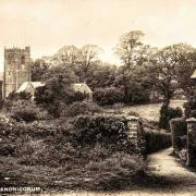 An old postcard view of Whitchurch Canonicorum