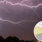 Thunderstorms are to be expected for parts of Dorset tomorrow evening