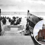 D-Day landings in Normandy June 1944 (Inset Bridport Town Hall)