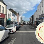 Broad Street Lyme Regis (Inset map of proposed 20mph zone)
