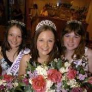 CROWNING GLORY: Carnival princess Fern Biss with attendants Danielle Lewis and Gemma Nokes