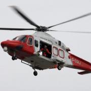 The coastguard rescue helicopter