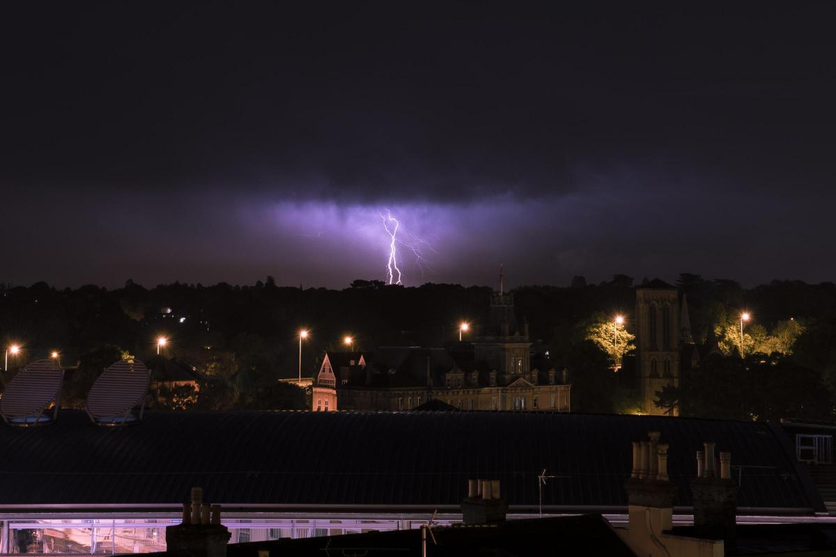 Lightning put on a spectacular show across Dorset on July 17 and 18, 2014. Photo by Dan Kyprianou
