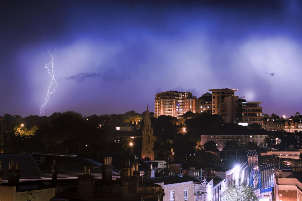 Lightning put on a spectacular show across Dorset on July 17 and 18, 2014. Photo by Dan Kyprianou