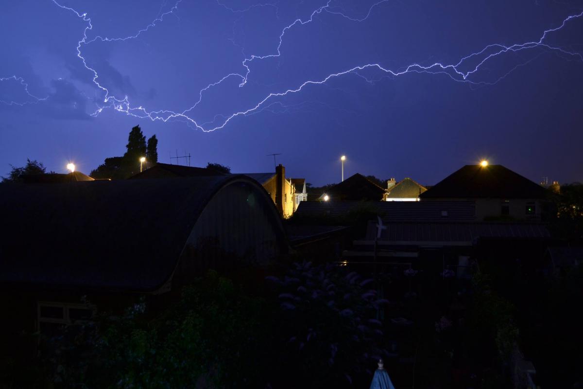Lightning put on a spectacular show across Dorset on July 17 and 18, 2014. Taken by  Stephen Horey of the lightning on the 19th  July  2014. 