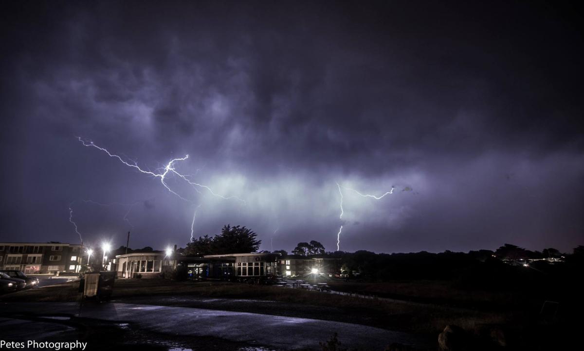 Lightning put on a spectacular show across Dorset on July 17 and 18, 2014. Photo by Katherine Barnes