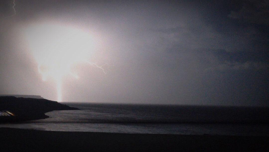 Lightning put on a spectacular show across Dorset on July 17 and 18, 2014. Storm above Bowleaze Cove. Picture by Shannon Peaty.