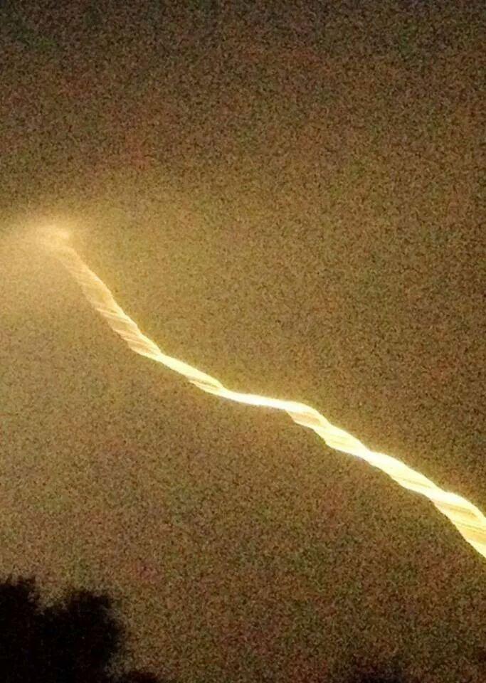 Lightning over Christchurch. Photo by Caroline Easom